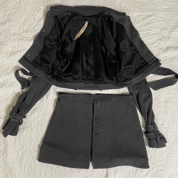 BAILEY 44 Jacket Size 4 Button Front Short to Long Convertible Military Accents - Picture 9 of 16